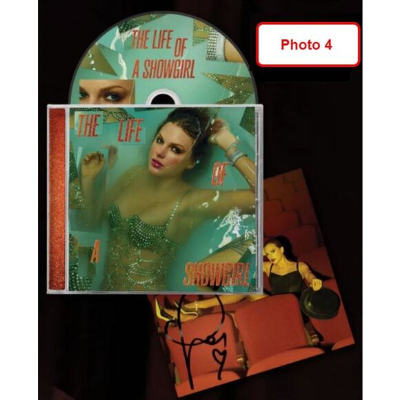 Taylor Swift The Life of a Showgirl CD + Hand Signed Photo 4 - Picture 4 of 5